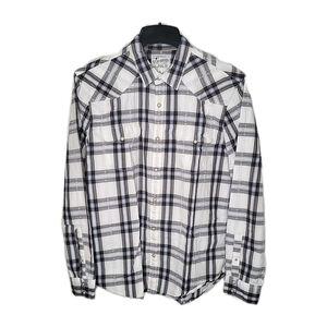 Lucky Brand Men's Shirt Size L Button Up Dome Snap Plaid